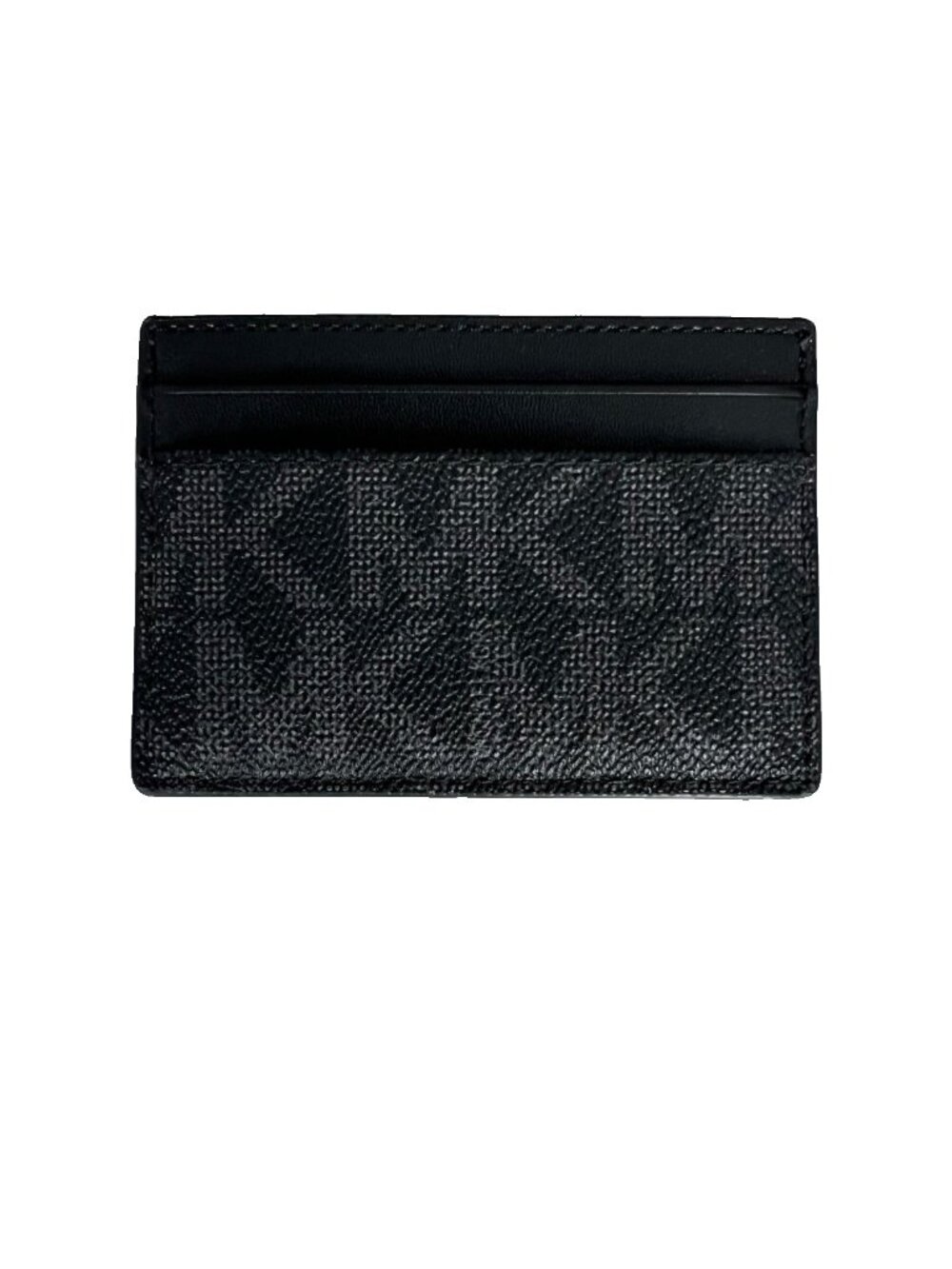 Michael Kors Logo Card Case Holder Wallet Black